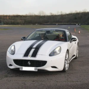 Adult Driving a High-Performance Supercar Adapted for Accessibility Needs