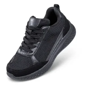 Kids Adventure Jet Black Shoe Standing Upright on Its Toe