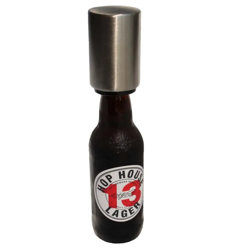 Automatic Bottle Opener On Top Of Glass Bottle