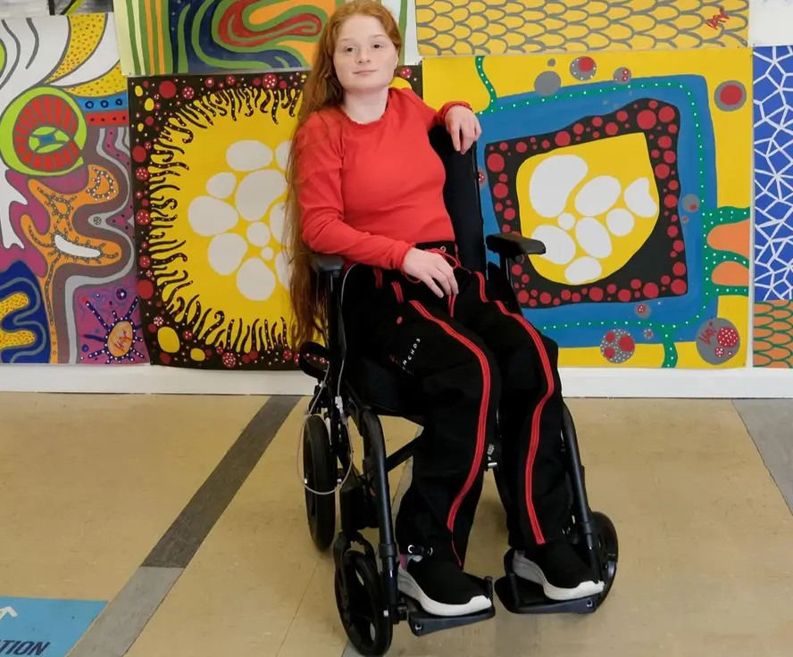 Adult Using a Wheelchair Wearing Black Cotton Adapted Cargo Trousers