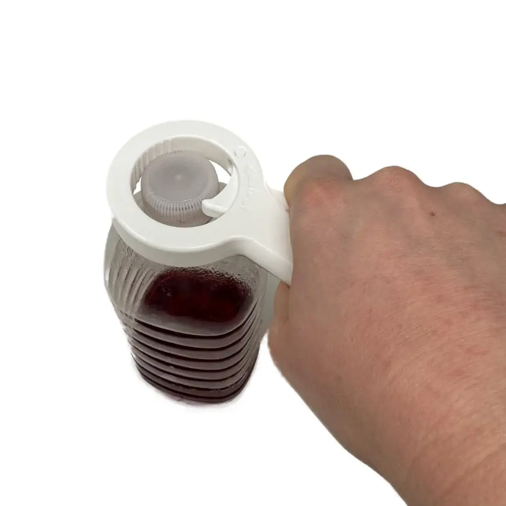 Opening Bottle With The Active Hand Cap Off