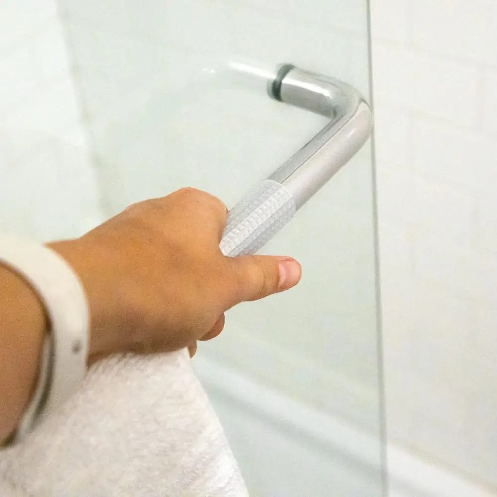 Cat Tongue Grip Tape On a Shower Handle