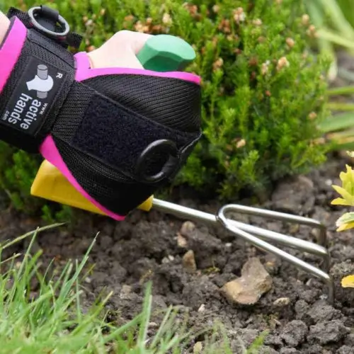 Adult Gardening With The Active Hands Cultivator