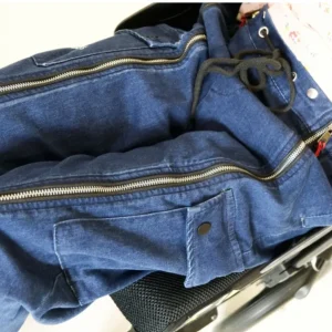 Denim Cotton Adapted Cargo Trousers