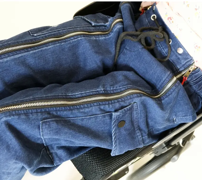 Denim Cotton Adapted Cargo Trousers