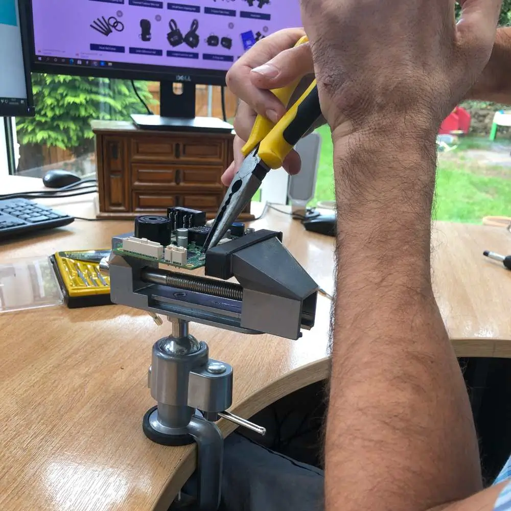 Active Hands Desktop Clamp Holding Computer Board In Place