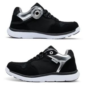 Pair Of Womens Excursion Mid-Top Wide-Fit-Trainer In Black Silver
