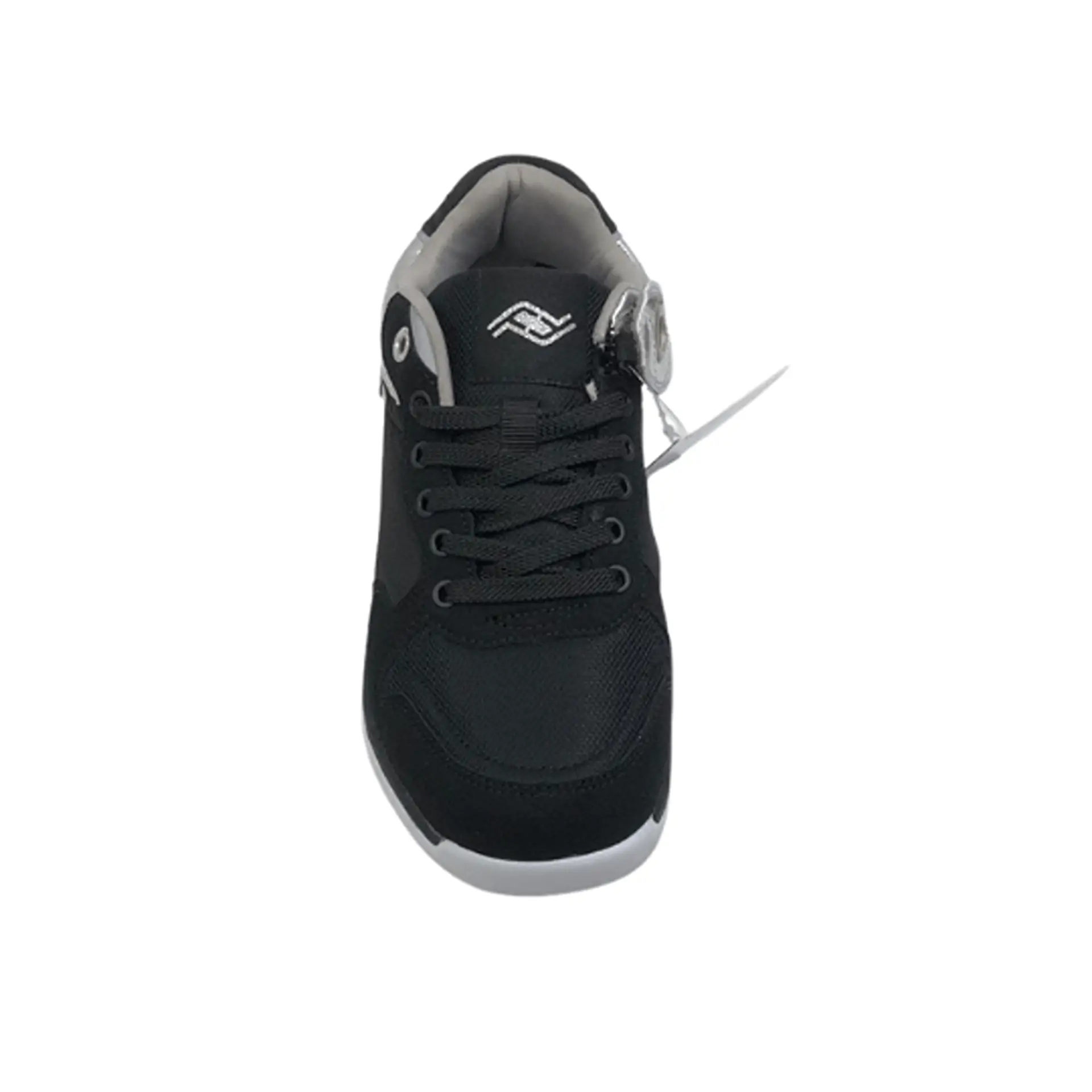 Top View Of Womens Excursion Mid-Top Wide-Fit-Trainer In Black Silver