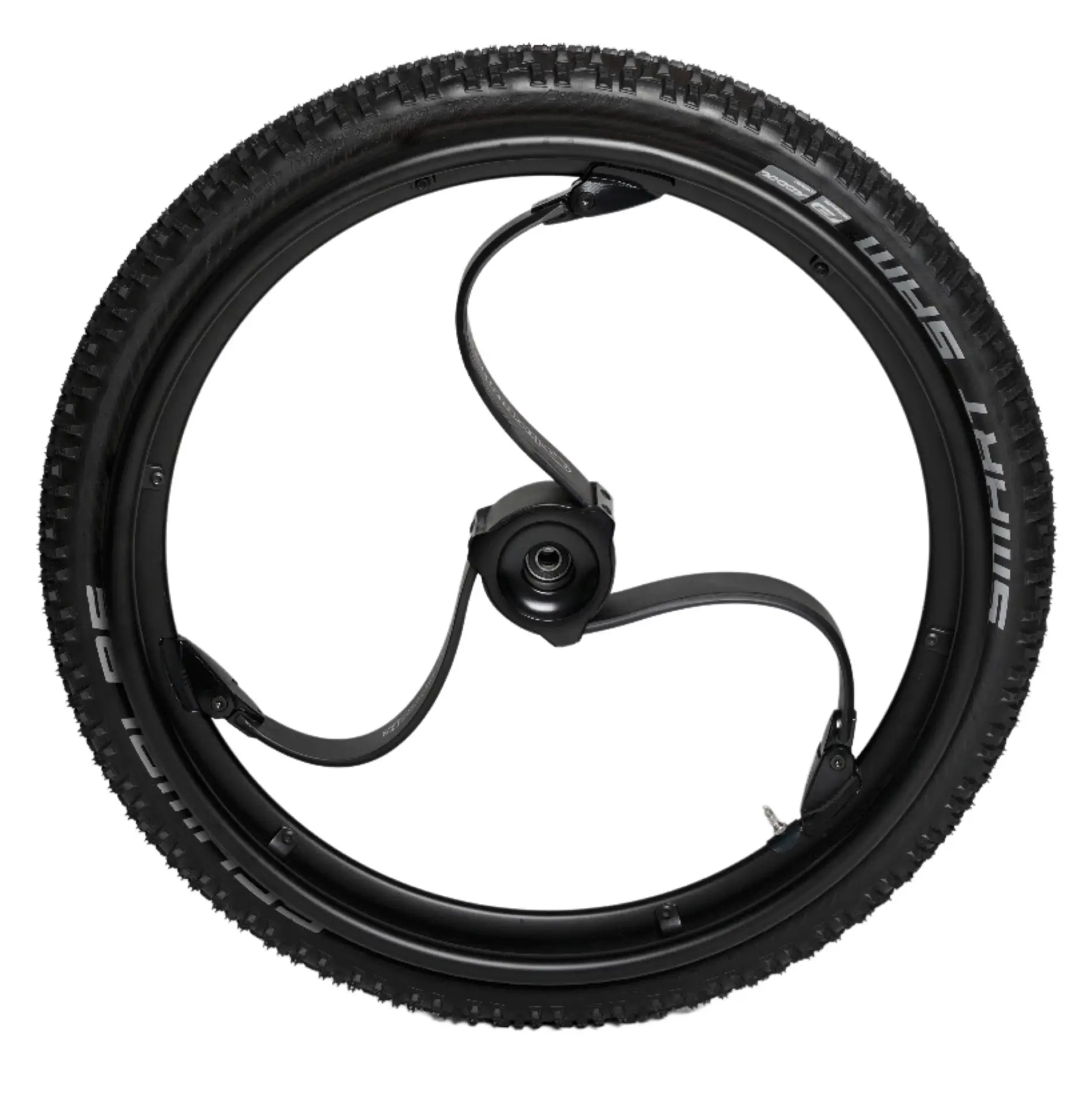 Side View of an Extreme Loopwheel Wheelchair with Smart Sam Attachment