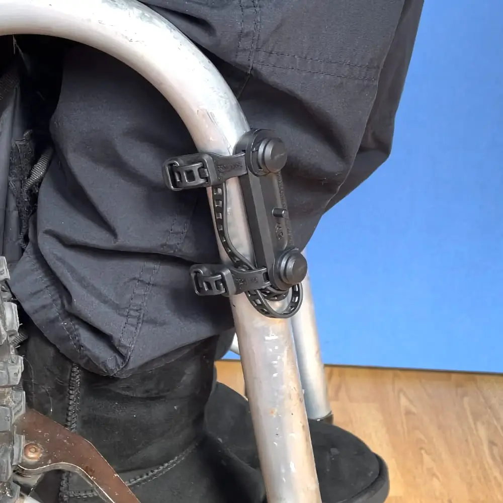 Fidlocka Uni Base Attached To A Wheelchair