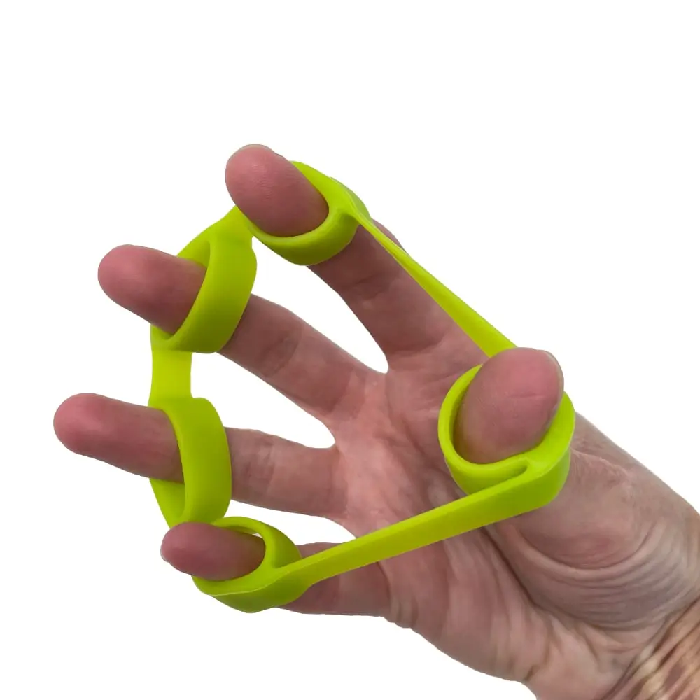 Adult Using The Active Hands Green Finger Exercisers