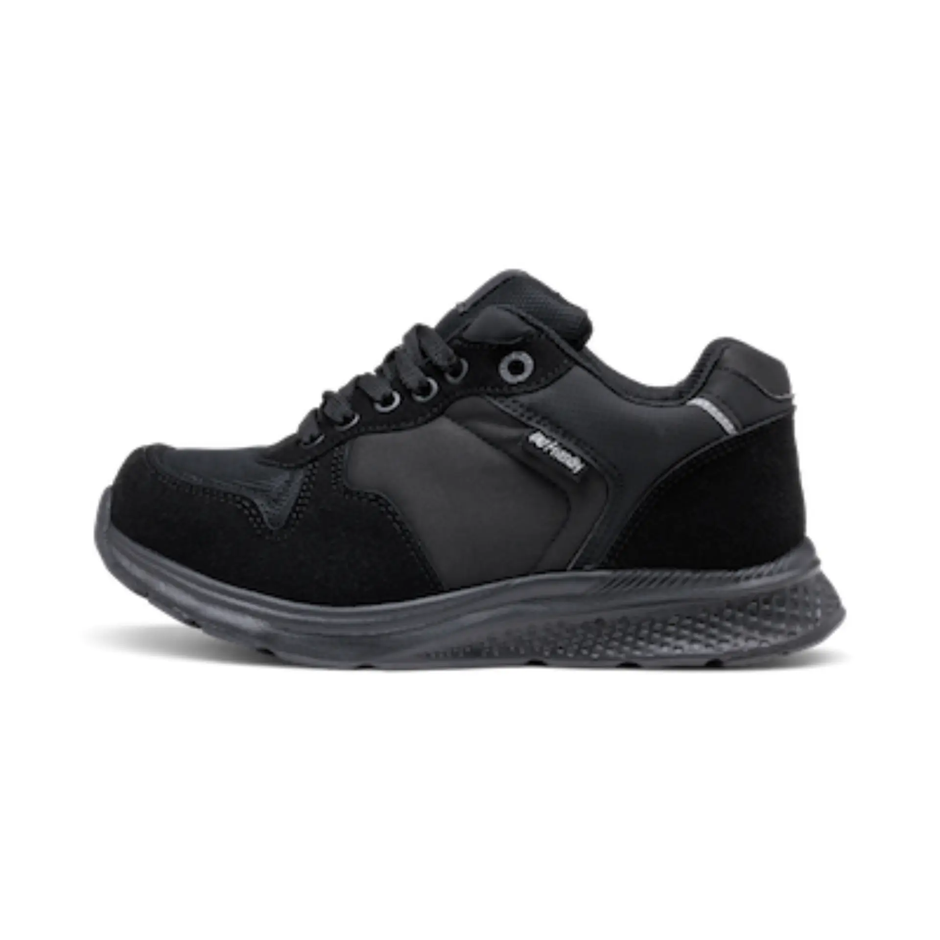 Left View Of Kids Excursion All Black School Shoes