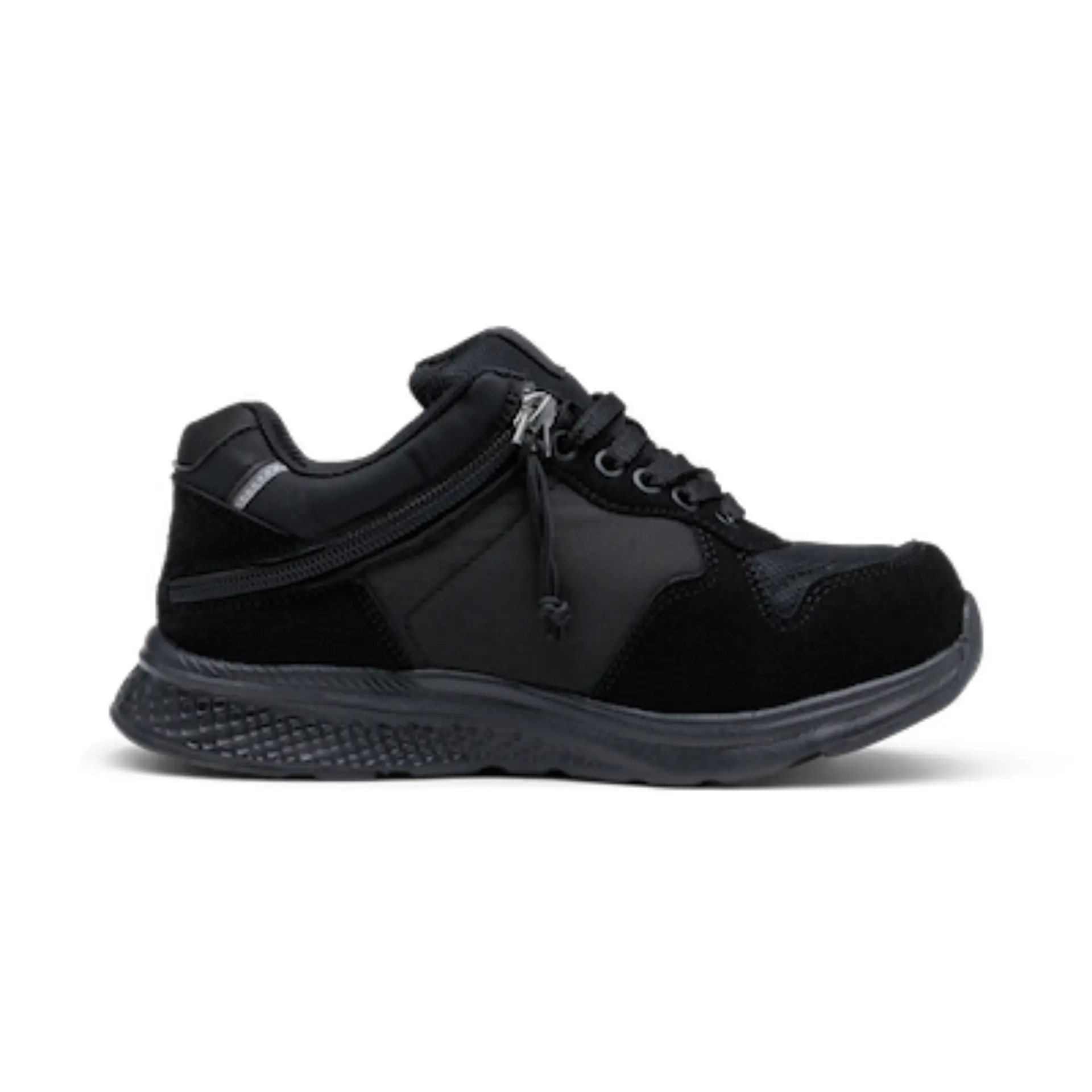Right View Of Kids Excursion All Black School Shoes