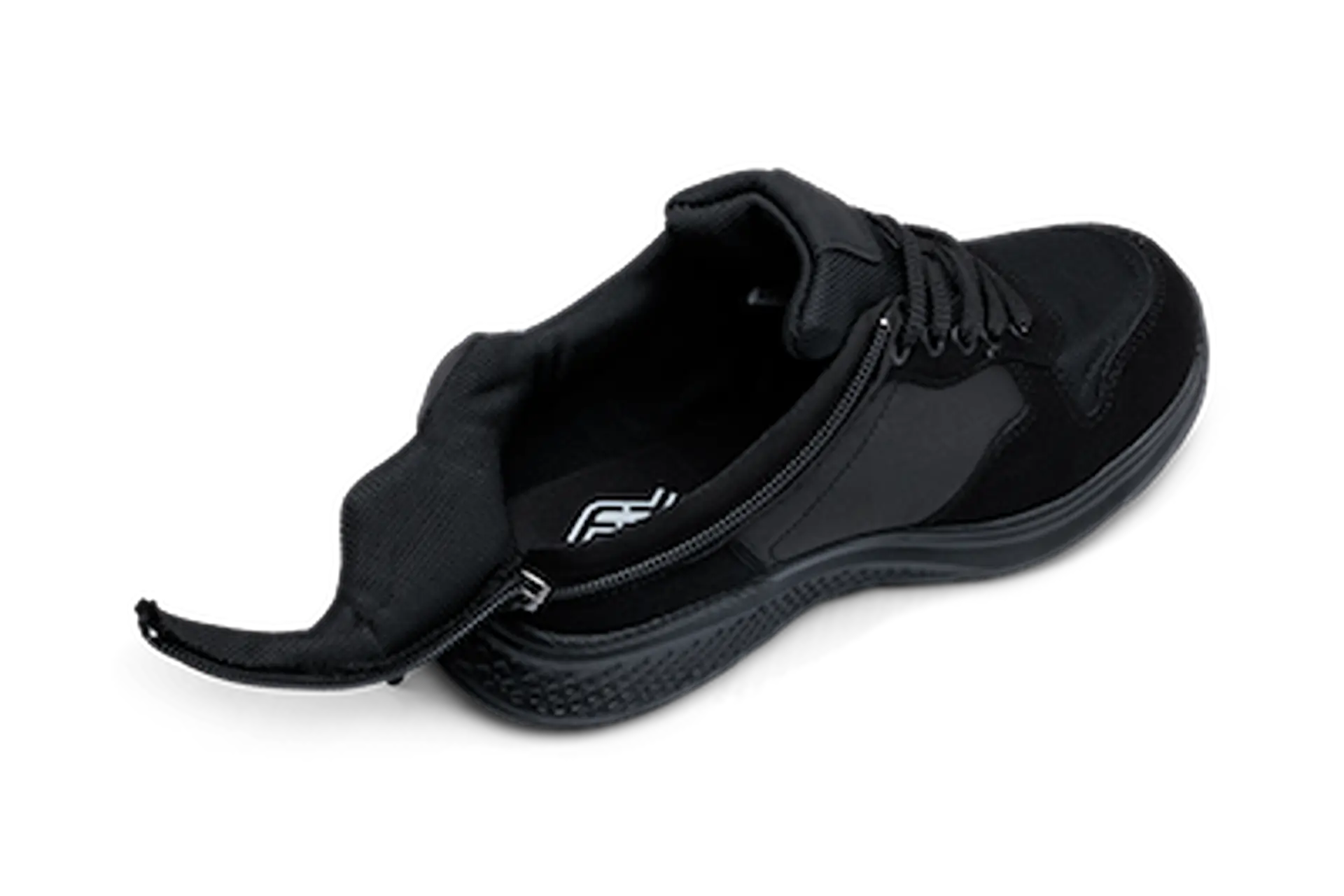 Kids Wider Fit Excursion All Black Zip Open