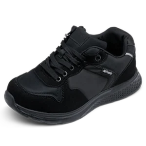 Right Angled View Of Kids Wider Fit Excursion All Black