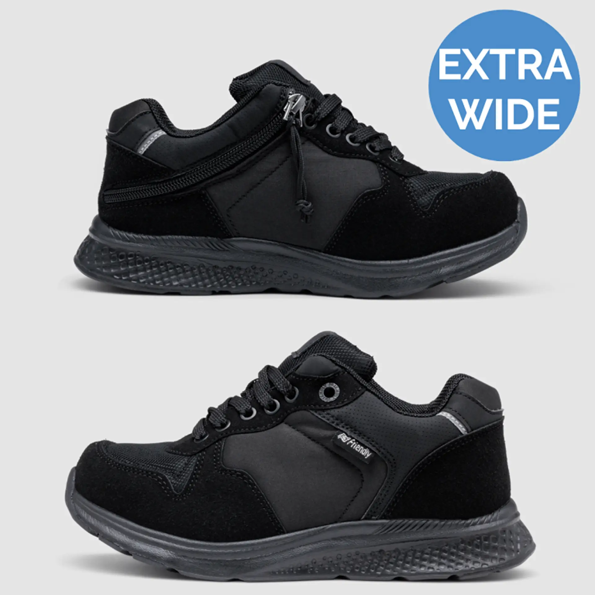 Pair Of Kids Wider Fit Excursion All Black