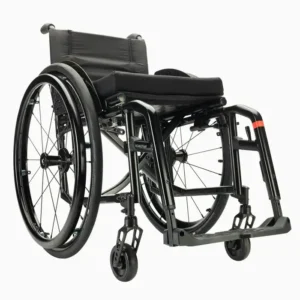 Quarter View Of The Front View Of The Kuschall Compact Folding Wheelchair