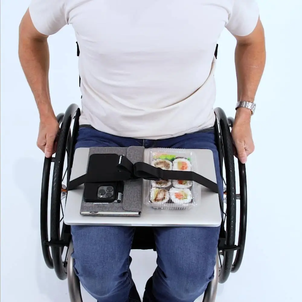 Adult using Adult With The Lapstacker