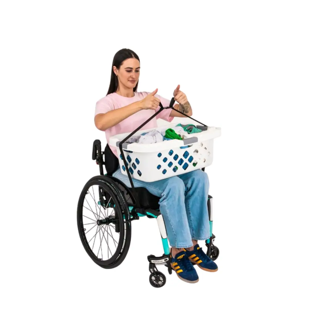 Adult With Laundry Basket Using The Lapstacker