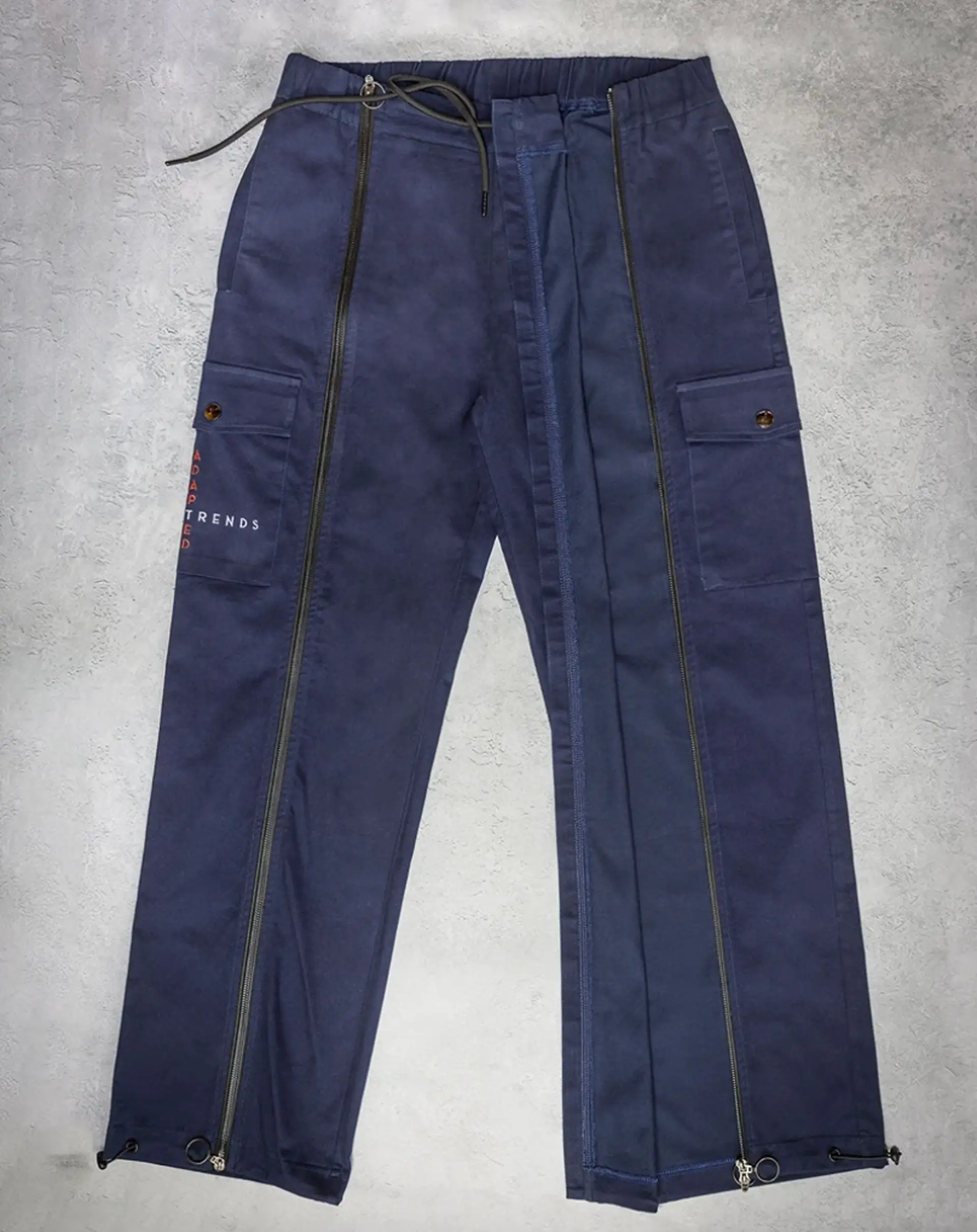 Front View of the Navy Blue Cargo Trousers (V2)