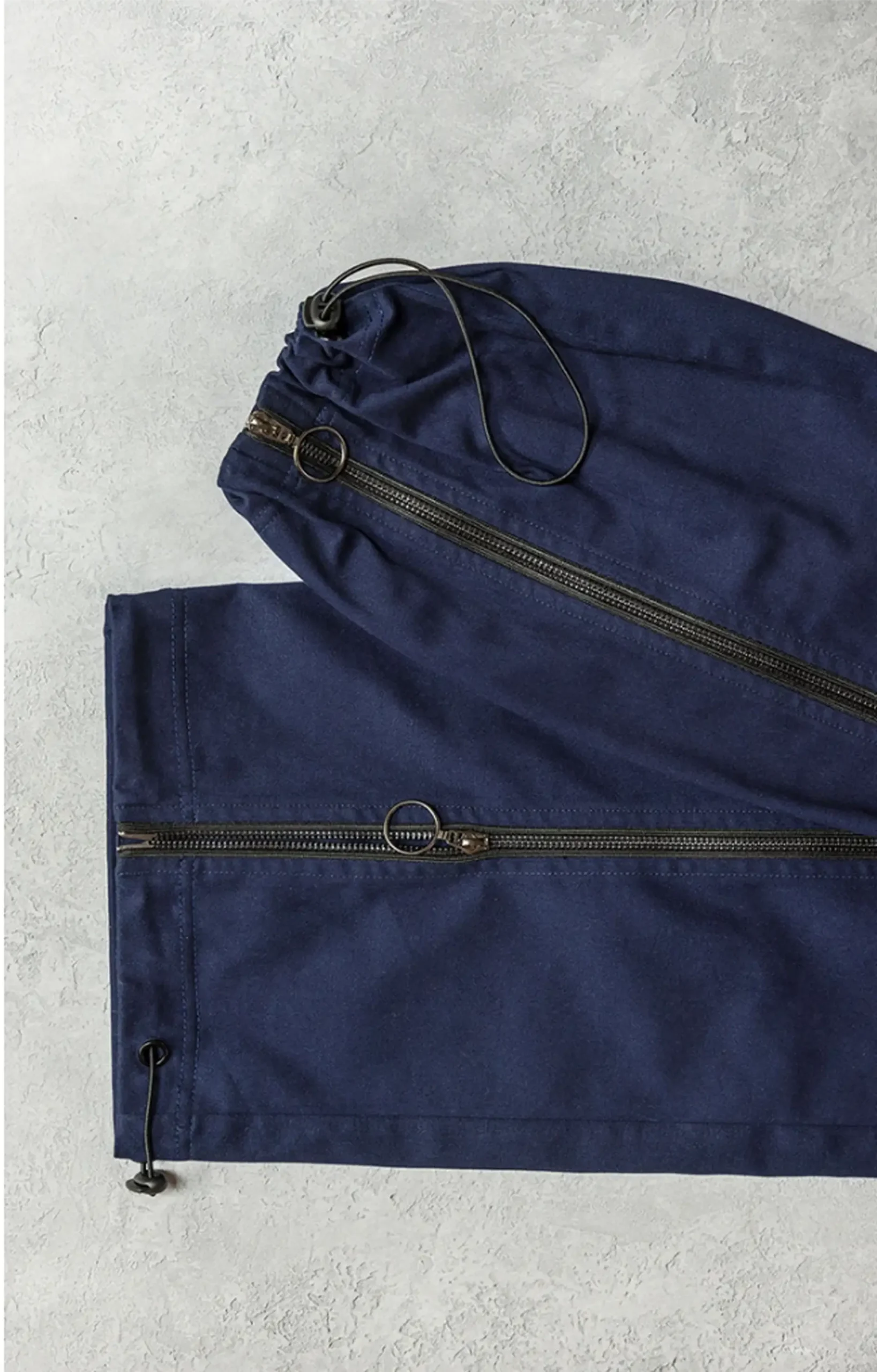Lower Zip On the Navy Blue Cargo Trousers (V2)