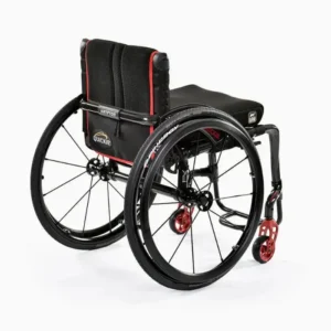 Rear Three-Quarter View Of The Quickie Krypton F Folding Wheelchair