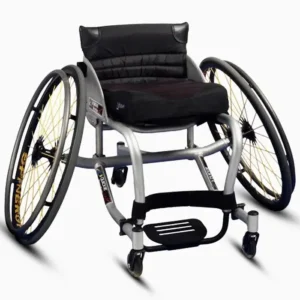 Right Three-Quarter View Of Black The Quickie Sport All Court Wheelchair