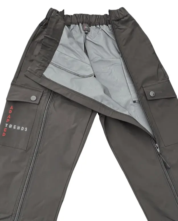 Waterproof Black Cotton Adapted Cargo Trousers