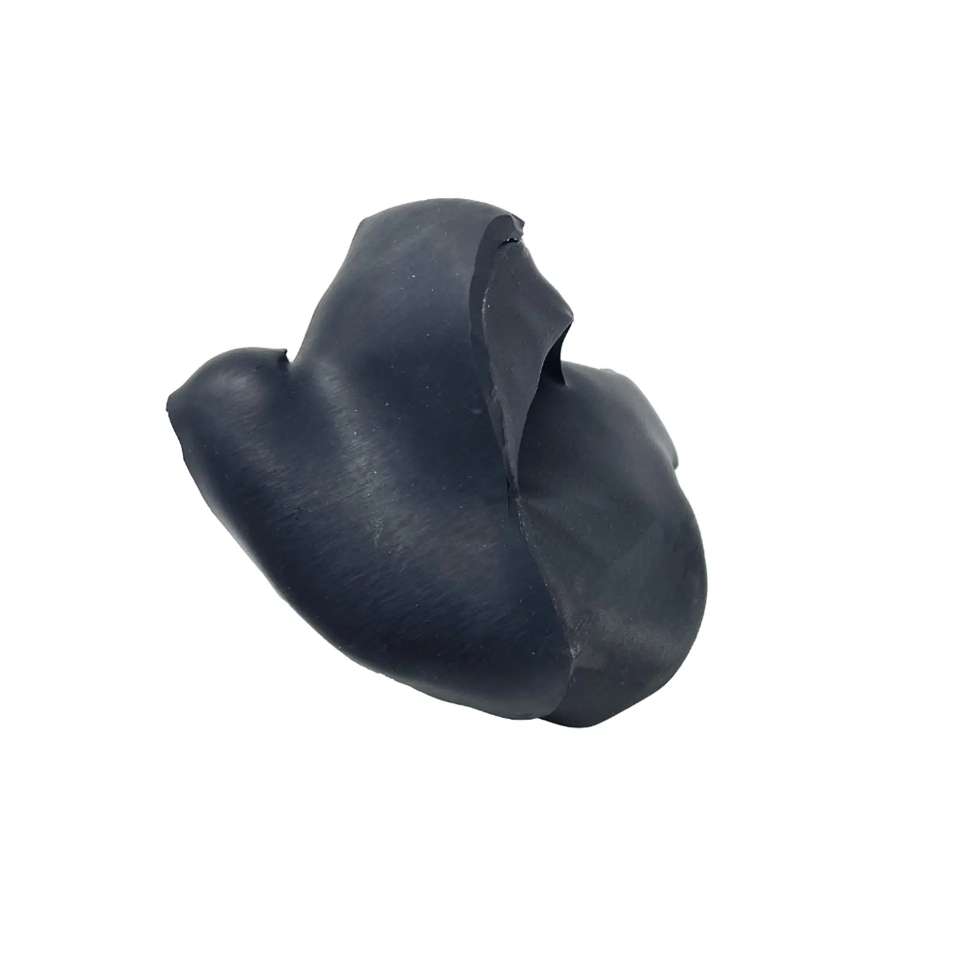 Standalone molded black rubber grip attachment, shown without a hand.