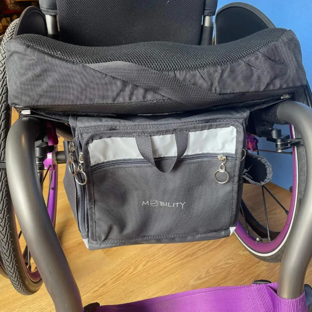 Wheelchair With The Wheelchair Under Seat Bag