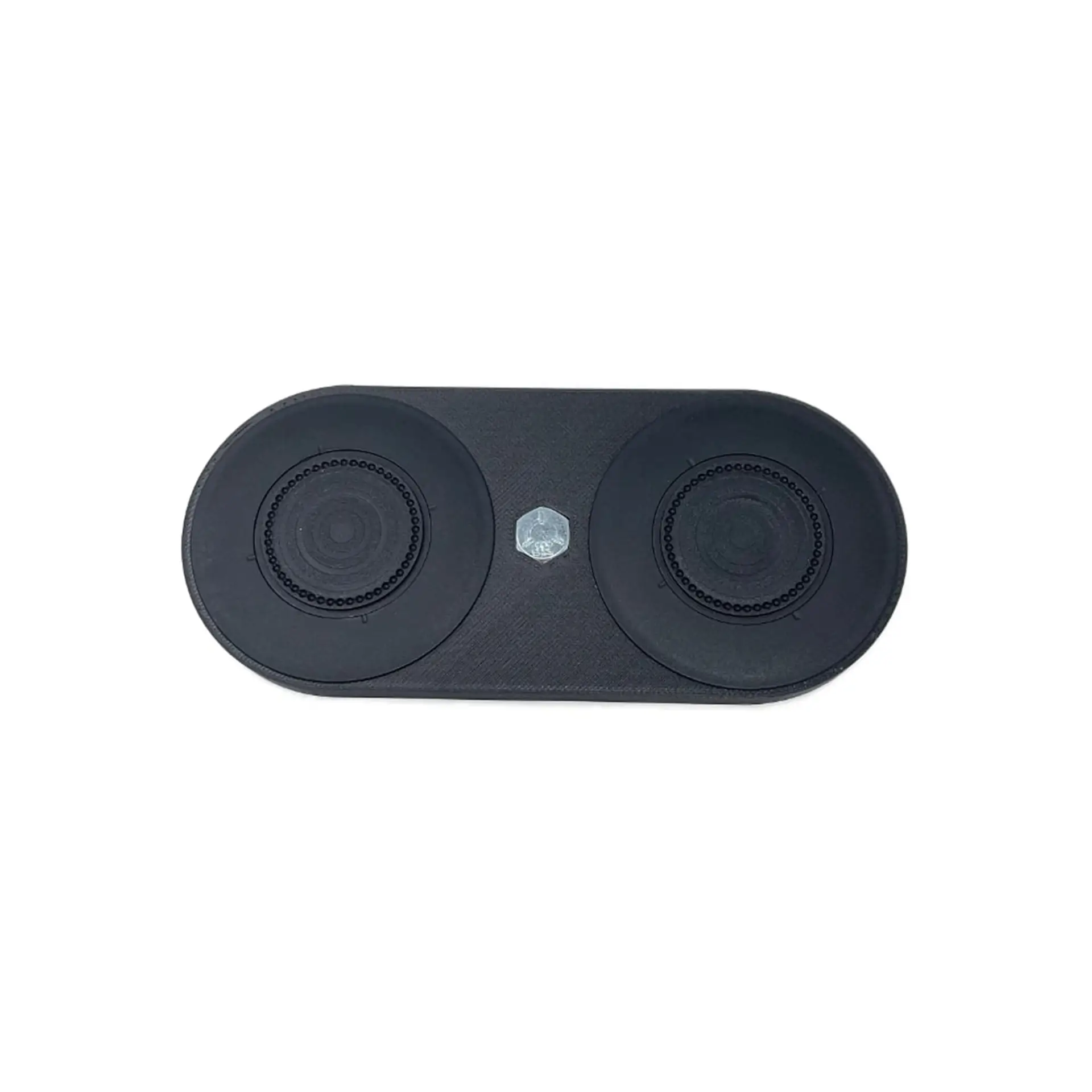 Oval mounting plate with two disc attachments.
