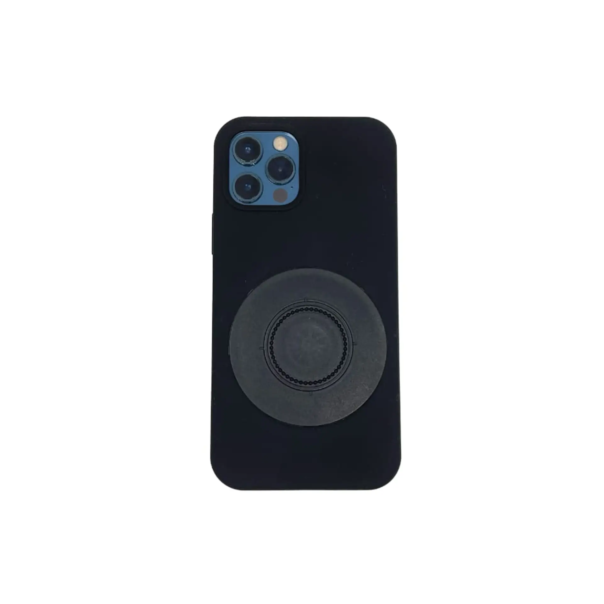 Phone case with mount disc, camera visible.