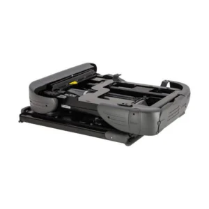 Product shot of the underside of the swivel seat base mechanism, white background.